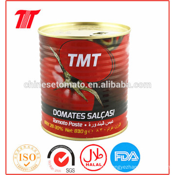 Turkish 830g Canned Tomato Paste of Tmt Brand